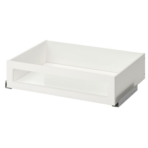 IKEA - KOMPLEMENT, drawer with framed glass front, white, 75x58 cm