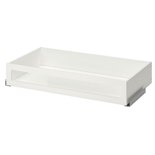 IKEA - KOMPLEMENT, drawer with framed glass front, white, 100x58 cm