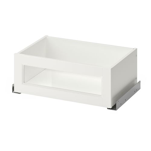 IKEA - KOMPLEMENT, drawer with framed glass front, white, 50x35 cm