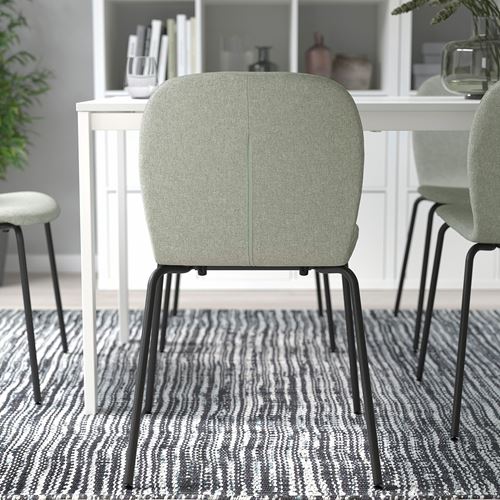 IKEA - KARLPETTER/SEFAST, upholstered chair, Gunnared light green-black