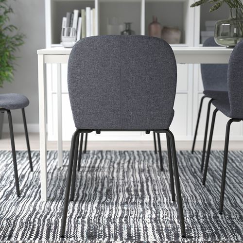 IKEA - KARLPETTER/SEFAST, upholstered chair, gunnared medium grey-black