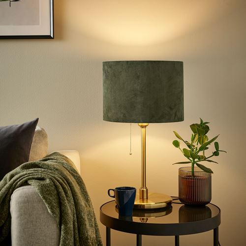 IKEA - MOLNSKIKT, lamp shade, dark green velvet