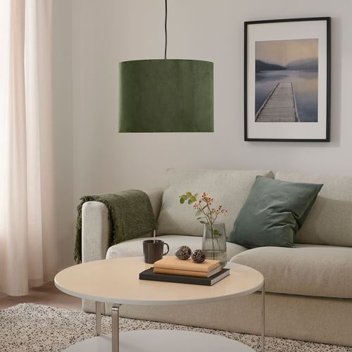 IKEA - MOLNSKIKT, lamp shade, dark green velvet