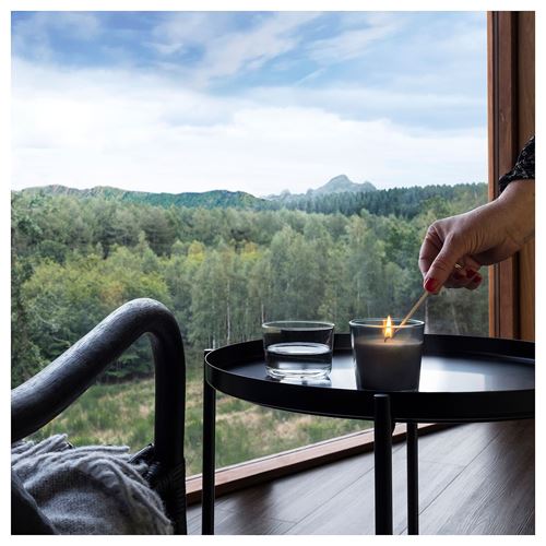 IKEA - PARONTRAD, cam kapta kokulu mum, turkuaz, 25 saat