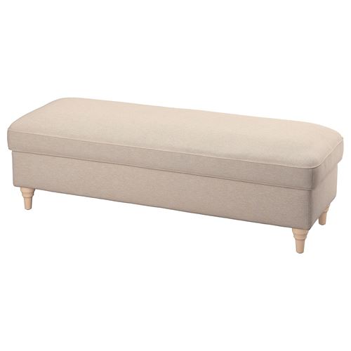 IKEA - ESSEBODA, pouffe with storage, knaback light beige