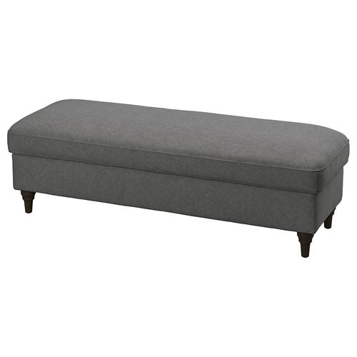 IKEA - ESSEBODA, pouffe with storage, TALLMYRA medium grey