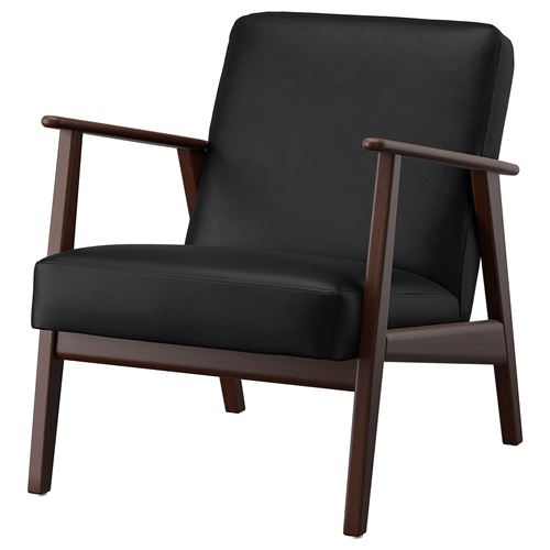 IKEA - EKENASET, armchair, jonsbyn black