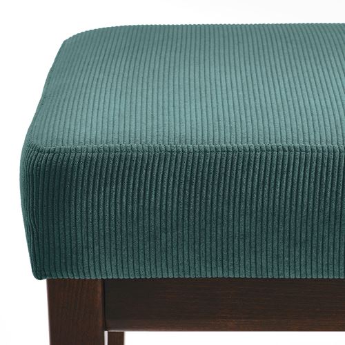 IKEA - EKENASET, bench, kelinge grey/turquoise, 112 cm