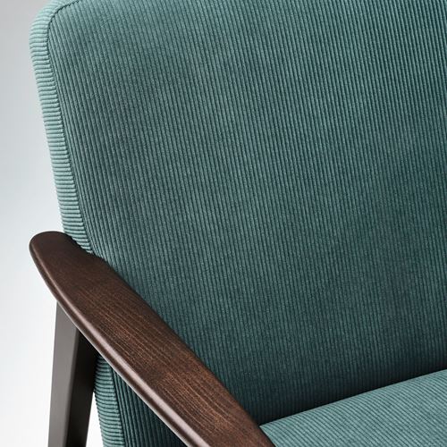 IKEA - EKENASET, 3-seat sofa, kelinge grey/turquoise