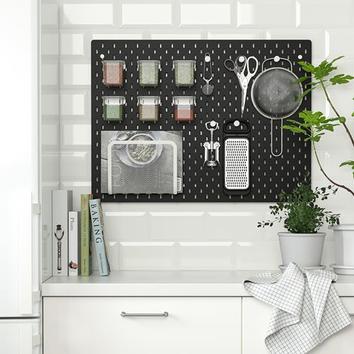 IKEA - SKADIS, pegboard, black, 76x56 cm