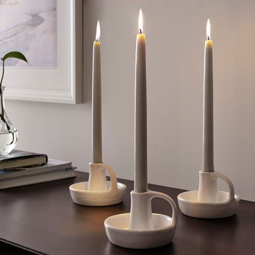 IKEA - KLOKHET, chandelier candle, light grey