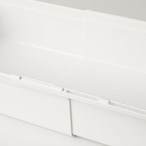 IKEA - KACKLA, growable box, white, 25-38x19 cm