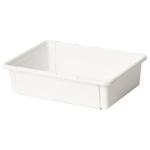 IKEA - KACKLA, growable box, white, 25-38x19 cm