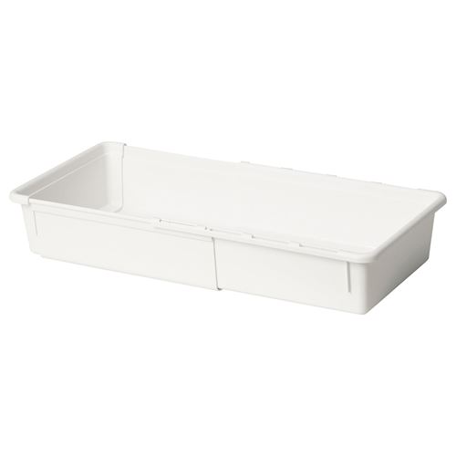 IKEA - KACKLA, growable box, white, 25-38x19 cm