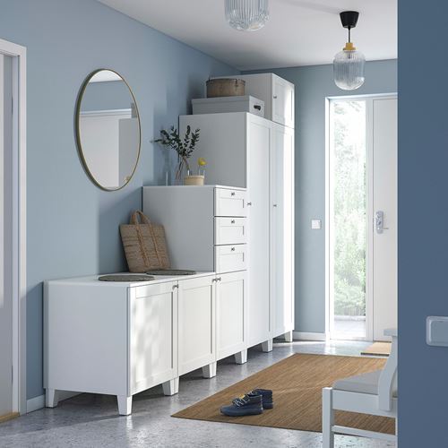 IKEA - PLATSA, PLATSA wardrobe, white, 300x57x231 cm