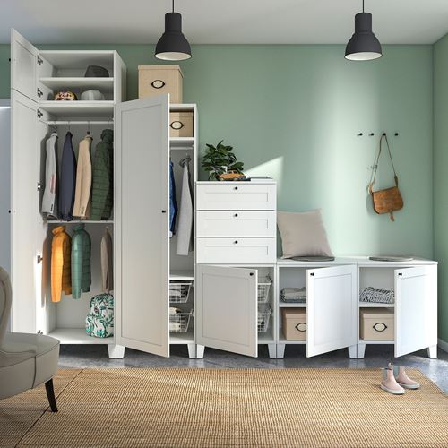 IKEA - PLATSA, PLATSA wardrobe, white, 300x57x231 cm