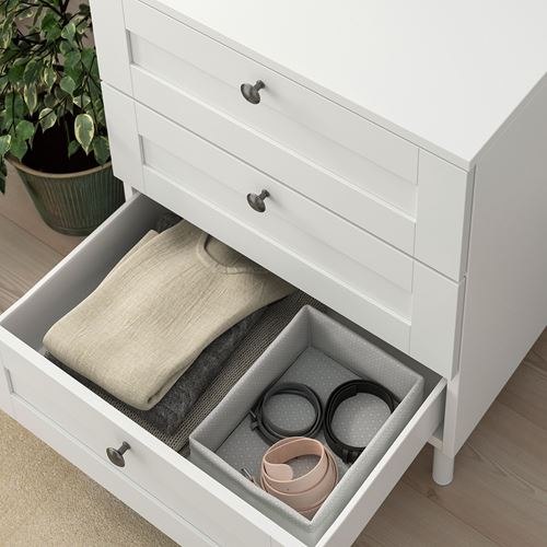 IKEA - PLATSA/SANNIDAL, chest of 3 drawers, white, 60x57x73 cm