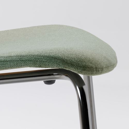 IKEA - KARLPETTER/SEFAST, upholstered chair, Gunnared light green/chrome-plated