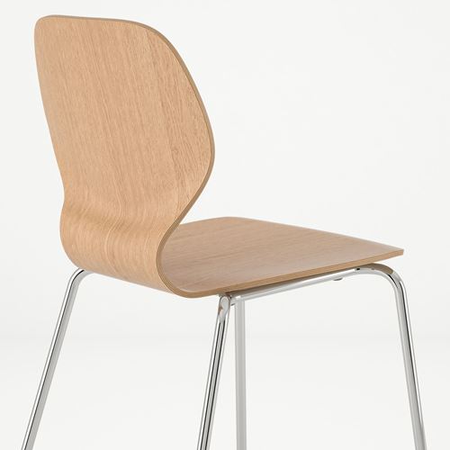 IKEA - SIGTRYGG/SEFAST, chair, oak/chrome-plated