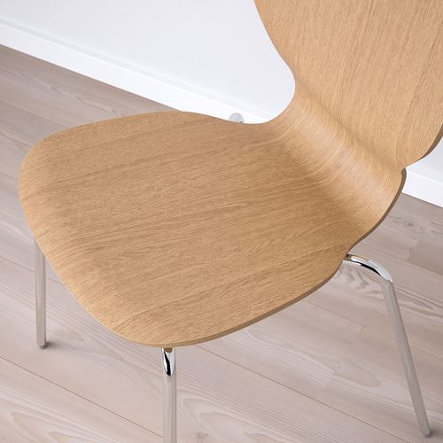 IKEA - SIGTRYGG/SEFAST, chair, oak/chrome-plated