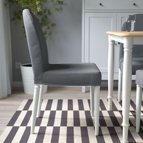 IKEA - DANDERYD, fabric chair, white/Vissle grey