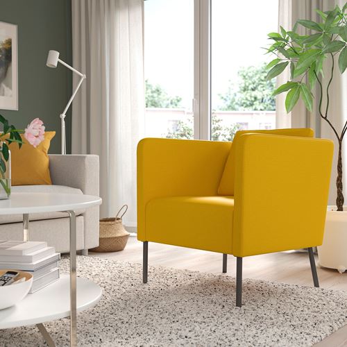 IKEA - EKERÖ, wing chair, skiftebo yellow