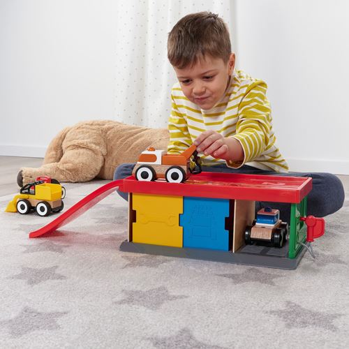 IKEA - LILLABO, garage with tow truck, multicolour