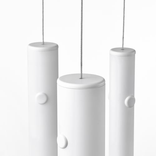 IKEA - VARMBLIXT, LED pendant lamp, white/frosted glass