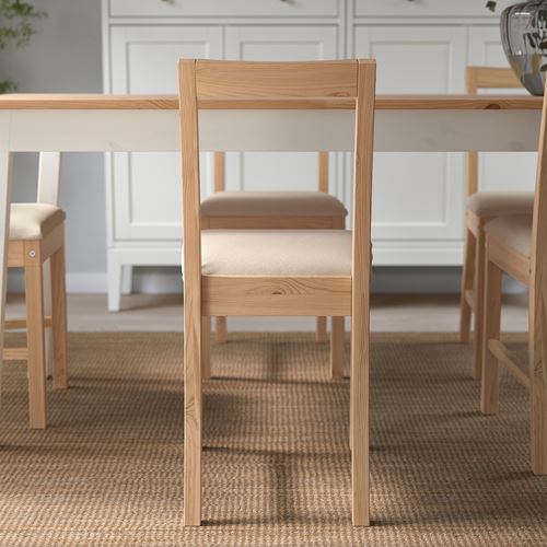 IKEA - PINNTORP, upholstered wooden chair, light brown-Katorp natural