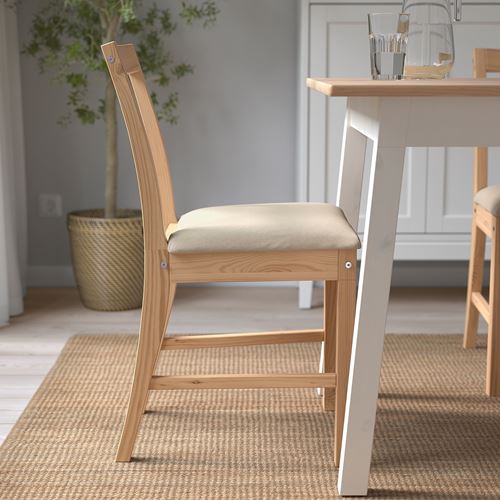 IKEA - PINNTORP, upholstered wooden chair, light brown-Katorp natural