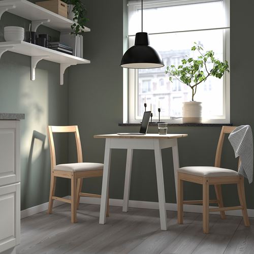 IKEA - PINNTORP, kitchen table, light brown-white, seats 2