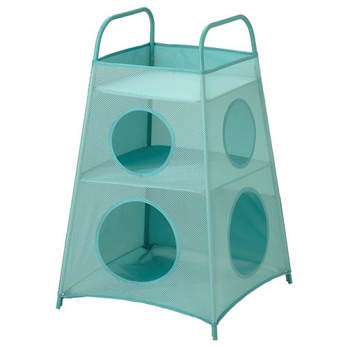 IKEA - TIGERFINK, storage tray with compartments, turquoise, 82x52x52 cm