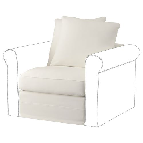 IKEA - GRÖNLID, cover for 1-seat section, ınseros white