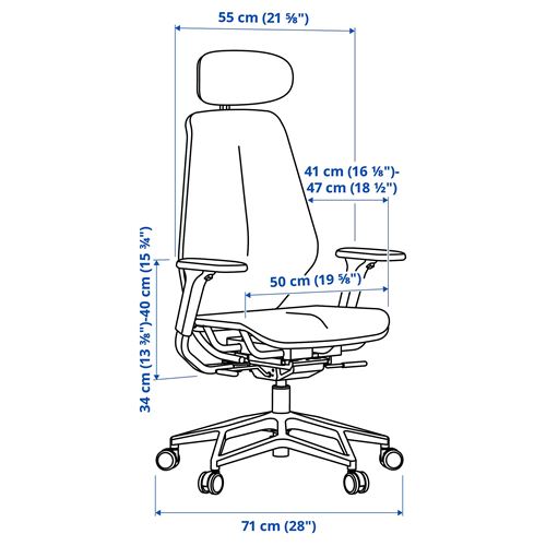 IKEA - STYRSPEL, gaming chair, grey/dark grey