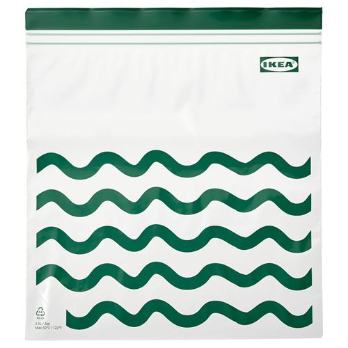 IKEA - ISTAD, resealable bag, dark green-multicolour, 2,5 l