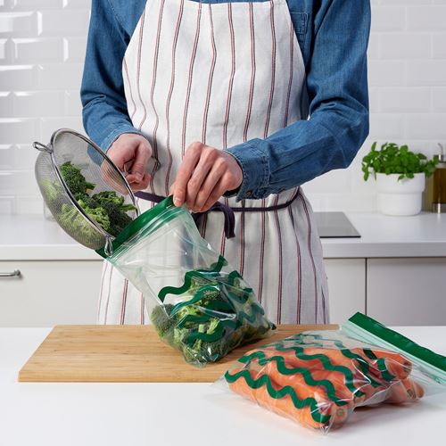 IKEA - ISTAD, resealable bag, dark green-multicolour, 2,5 l