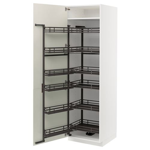 IKEA - METOD, pantry cabinet, VEDDINGE white, 60x60x200 cm