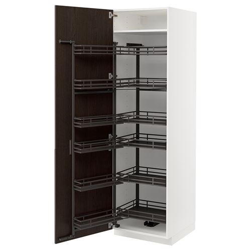 IKEA - METOD, pantry cabinet, SINARP brown, 60x60x200 cm