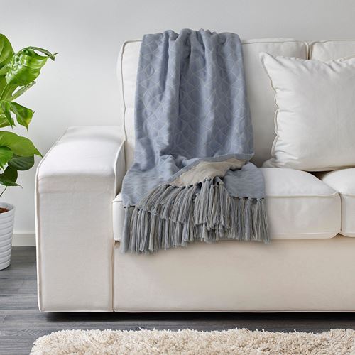 IKEA - GOKVALLA, throw, blue, 130x170 cm