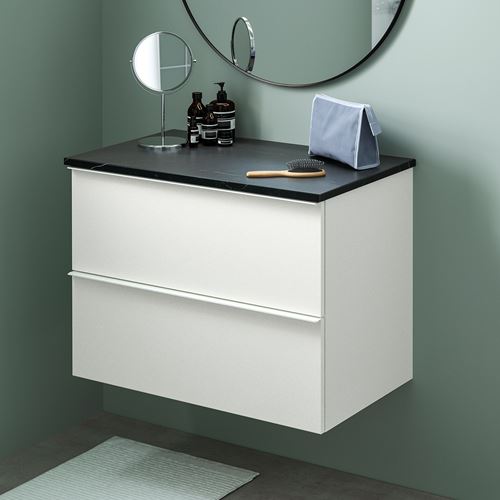 IKEA - GODMORGON/TOLKEN, wash-basin and cabinet, high gloss white, 82x49x60 cm