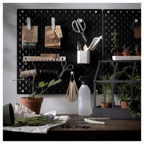 IKEA - SKADIS, pegboard, black, 56x56 cm