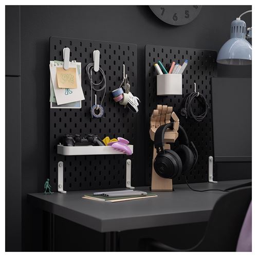 IKEA - SKADIS, pegboard, black, 36x56 cm