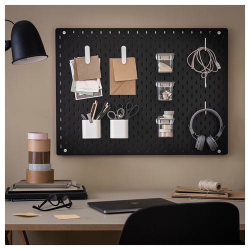 IKEA - SKADIS, pegboard, black, 76x56 cm