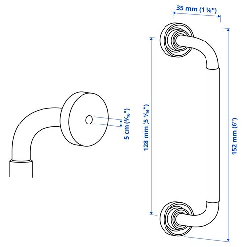 IKEA - SKRUVSHULT, handle, anthracite, 152 mm