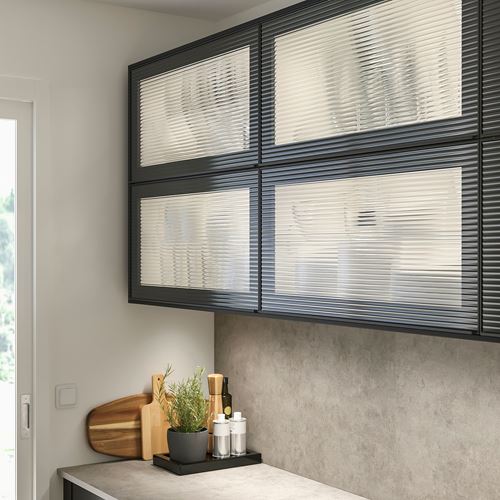 IKEA - HEJSTA, glass door, anthracite-embossed glass, 40x80 cm