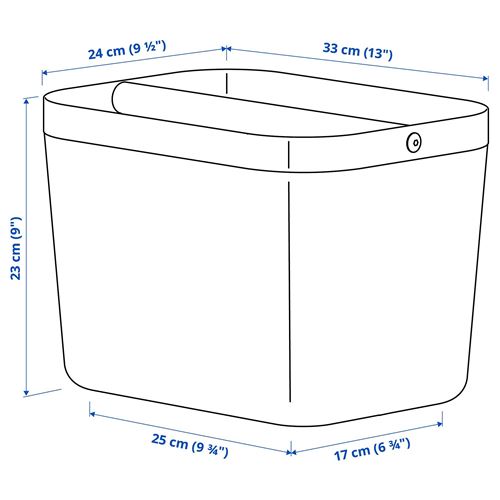 IKEA - RISATORP, basket, white, 33x24x23 cm