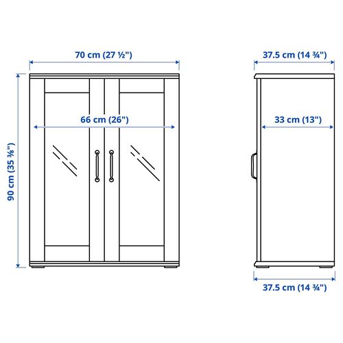 IKEA - SKRUVBY, console, blue/black, 190x90 cm