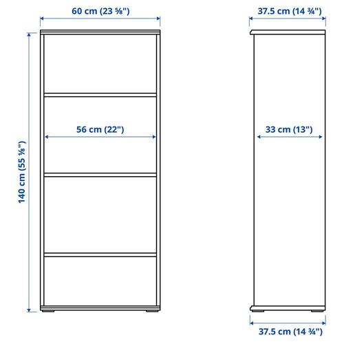 IKEA - SKRUVBY, kitaplık, beyaz, 60x140 cm