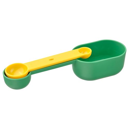 IKEA - UPPFYLLD, set of measuring cups, yellow/green