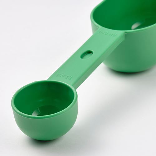 IKEA - UPPFYLLD, set of measuring cups, yellow/green